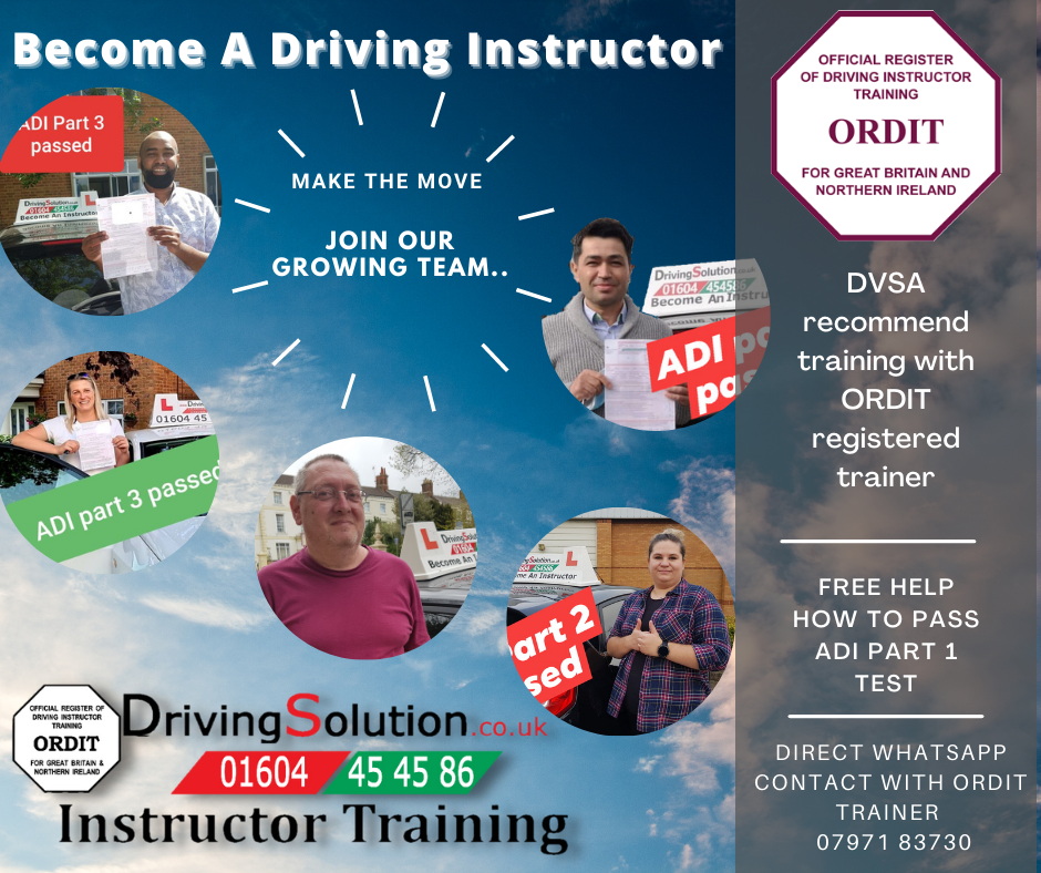 Driving Instructors standards check and part 3 test